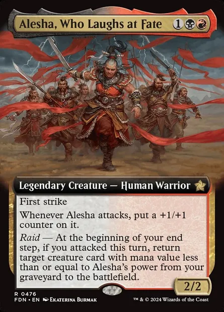 Alesha, Who Laughs at Fate, Magic card FDN 476 — Foundations set