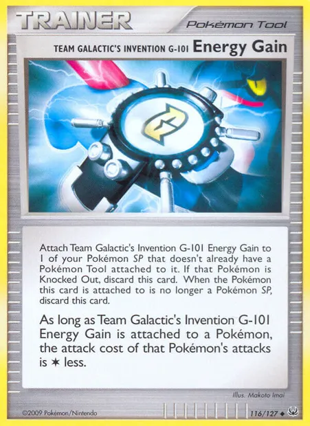 Team Galactic's Invention G-101 Energy Gain, Pokémon card PL 116 — Platinum set