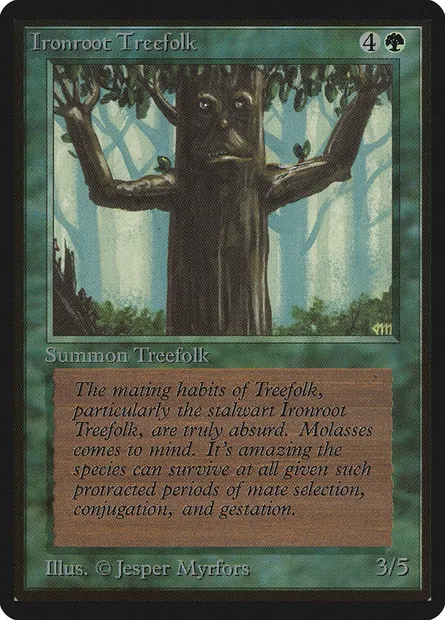 Ironroot Treefolk, Magic card LEB 204 — Limited Edition Beta set