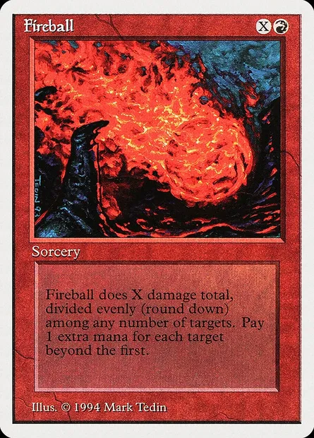 Boule de feu, carte Magic SUM 150 — extension Summer Magic / Edgar