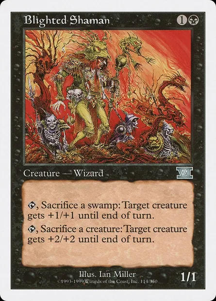 Blighted Shaman, Magic card 6ED 114 — Classic Sixth Edition set