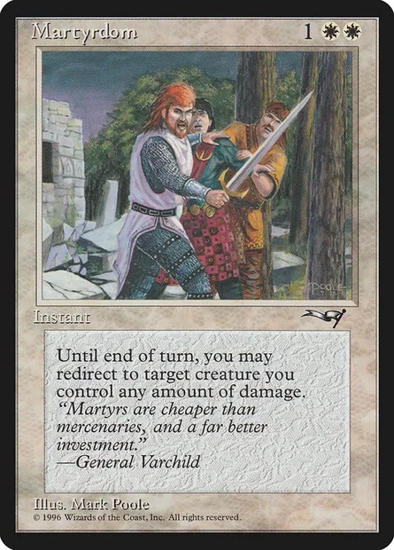 Martyrdom, Magic card ALL 10a — Alliances set