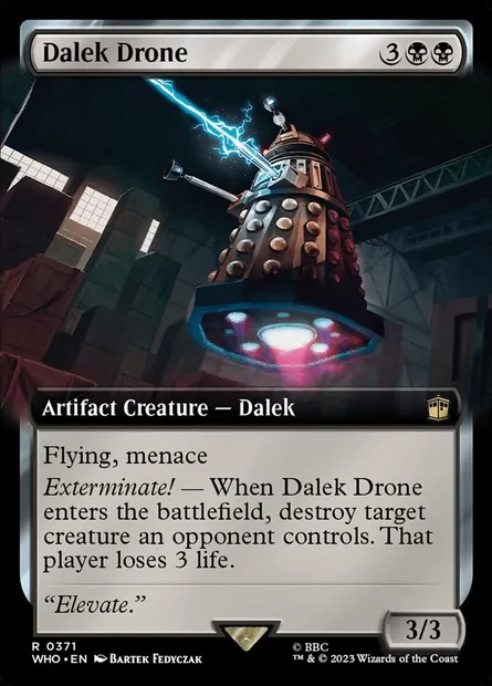 Drone dalek, carte Magic WHO 371 — extension Doctor Who