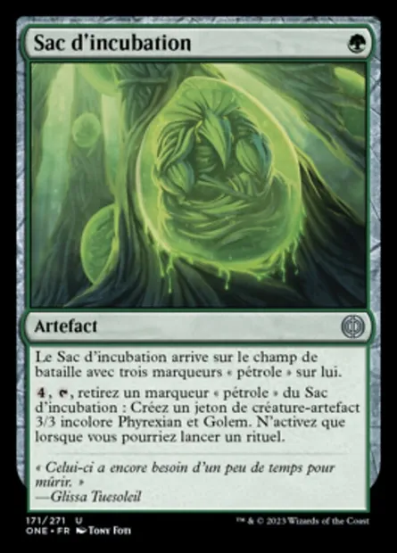 Sac d'incubation, carte Magic ONE 171 — extension Tous Phyrexians
