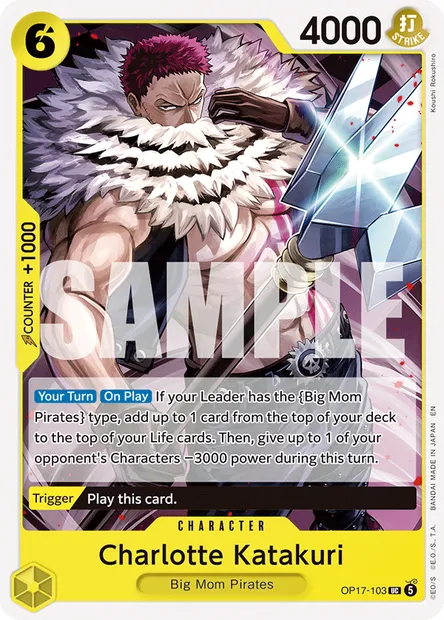 Charlotte Katakuri, One Piece card OP17-103 — THE WORLD’S STRONGEST WARRIORS set