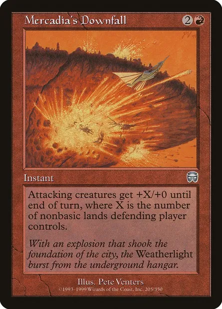 Chute de Mercadia, carte Magic MMQ 205 — extension Masques de Mercadia