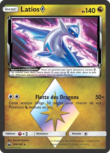 Latios ◇, carte Pokémon CES 108 — extension Tempête Céleste