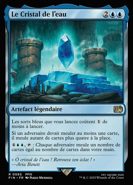 Le Cristal de l'eau, carte Magic FIN 85 — extension Final Fantasy