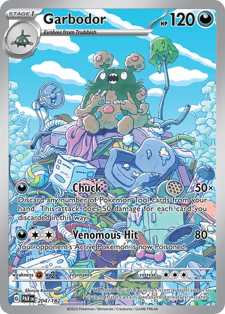 Garbodor, Pokémon card PAR 204 — Paradox Rift set