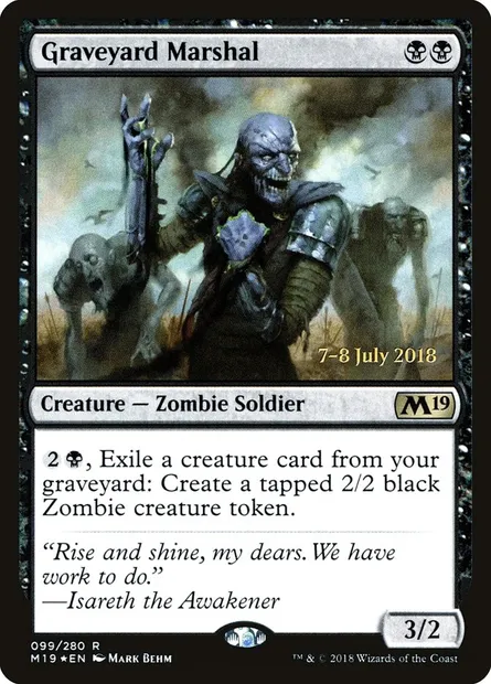 Graveyard Marshal, Magic card PM19 99s — Core Set 2019 Promos set