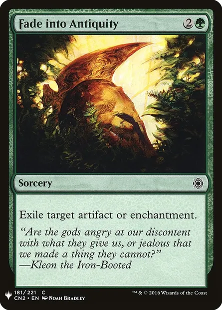 Fade into Antiquity, Magic card PLST CN2-181 — The List set