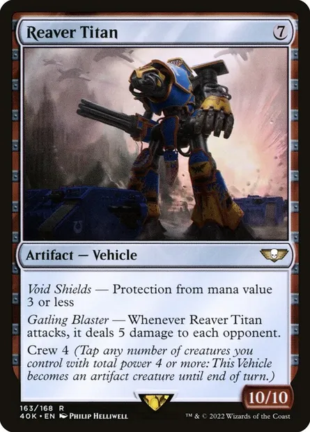 Reaver Titan, Magic card 40K 163 — Warhammer 40,000 Commander set
