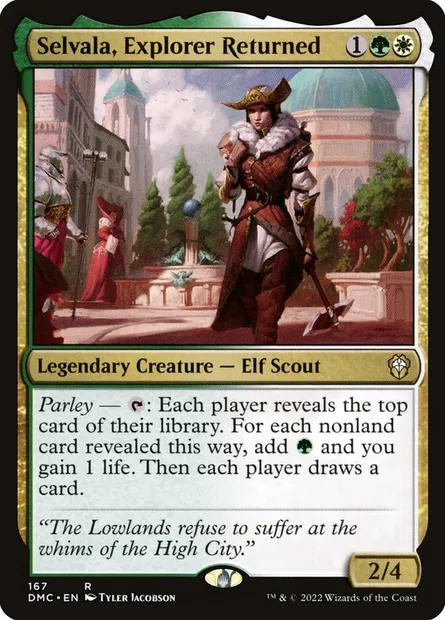Selvala, Explorer Returned, Magic card DMC 167 — Dominaria United Commander set