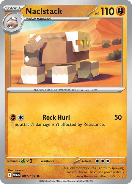 Naclstack, Pokémon card MEG 083 — Mega Evolution set