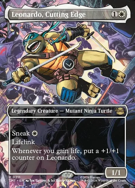 Leonardo, Cutting Edge, Magic card TMT 211 — Teenage Mutant Ninja Turtles set