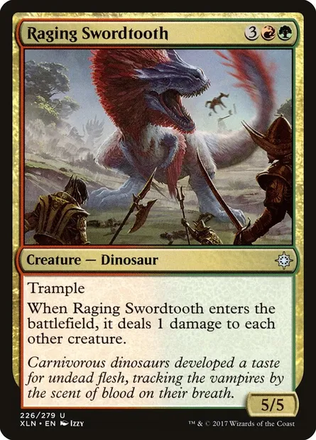 Raging Swordtooth, Magic card XLN 226 — Ixalan set
