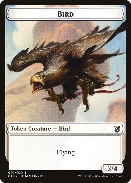 Bird, Magic card TC19 1 — Commander 2019 Tokens set