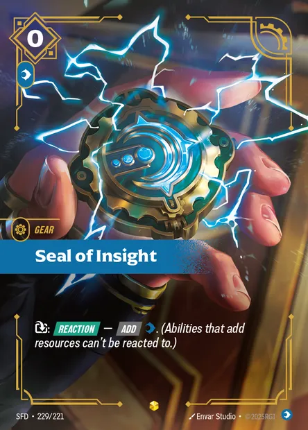 Seal of Insight, carte Riftbound SFD 229 — extension Spiritforged
