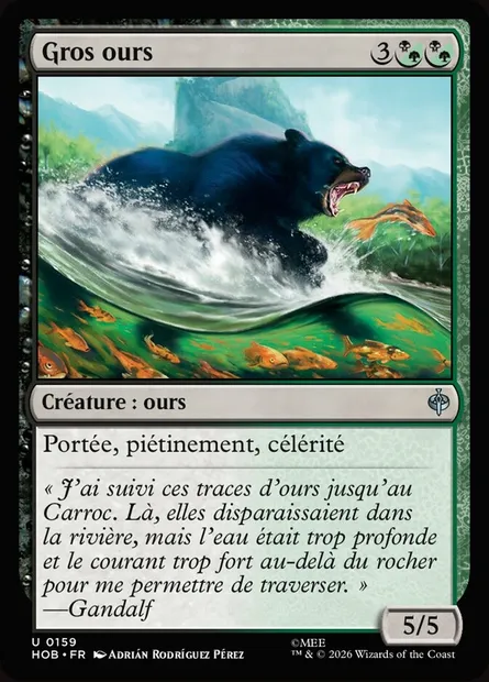 Gros ours, carte Magic HOB 159 — extension The Hobbit