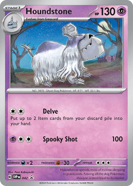 Houndstone, Pokémon card PR-SV 042 — SVP Black Star Promos set