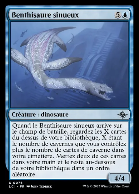 Benthisaure sinueux, carte Magic LCI 76 — extension The Lost Caverns of Ixalan