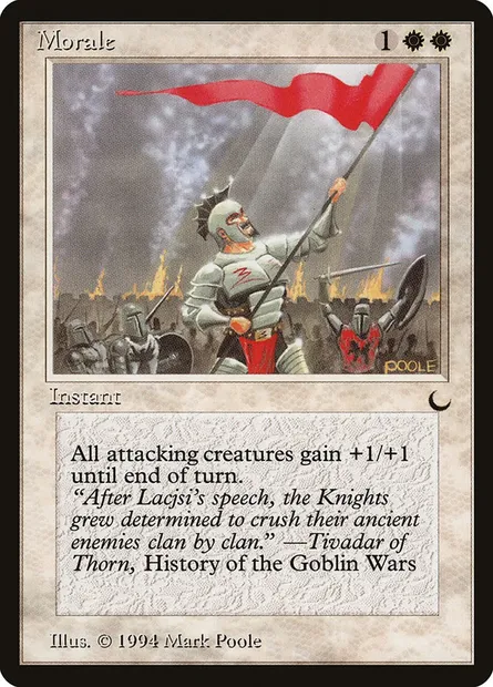 Morale, Magic card DRK 14 — The Dark set
