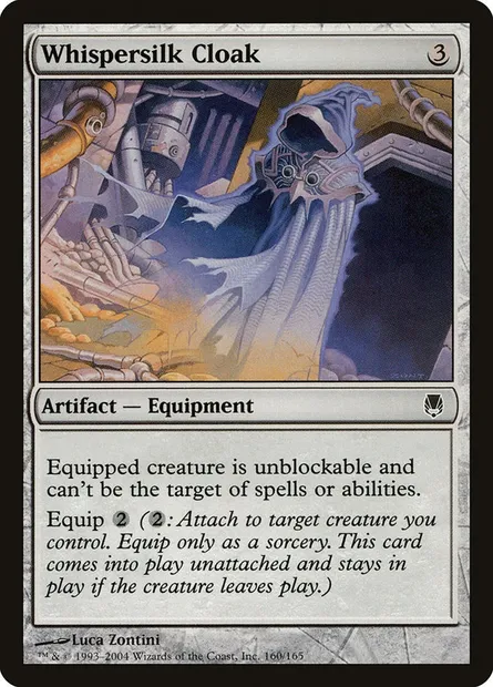 Whispersilk Cloak, Magic card DST 160 — Darksteel set