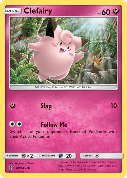 Clefairy, Pokémon card GRI 88 — Guardians Rising set