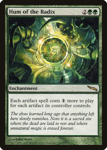Hum of the Radix, Magic card MRD 122 — Mirrodin set