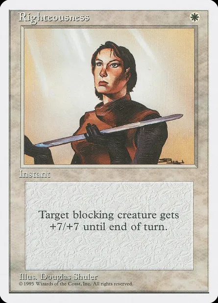 Righteousness, Magic card 4ED 46 — Fourth Edition set