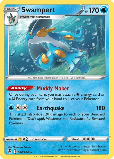 Swampert, Pokémon card FST 64 — Fusion Strike set