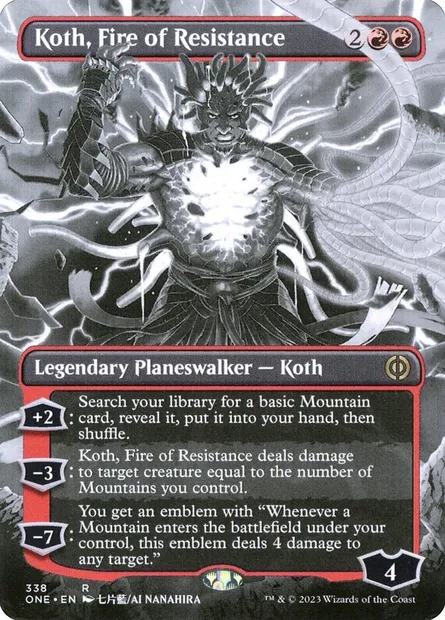 Koth, Fire of Resistance, Magic card ONE 338 — Phyrexia: All Will Be One set