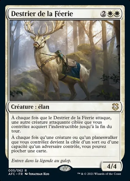 Destrier de la Féerie, carte Magic AFC 5 — extension Forgotten Realms Commander
