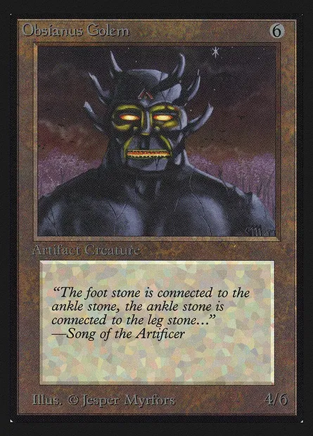 Obsianus Golem, Magic card CEI 268 — Intl. Collectors' Edition set