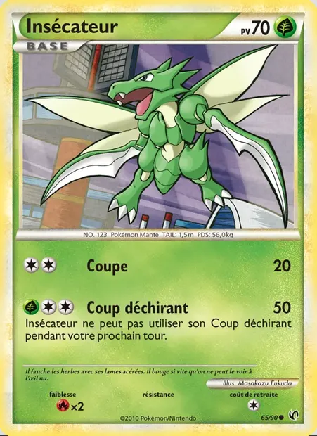 Insecateur, carte Pokémon UD 65 — extension Indomptable