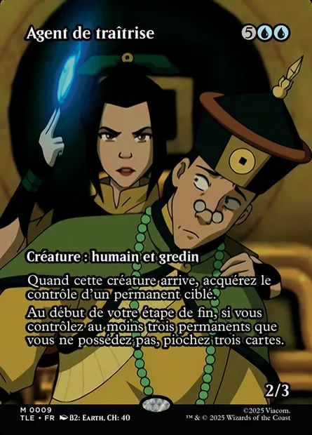 Agent de traîtrise, carte Magic TLE 9 — extension Avatar: The Last Airbender Eternal