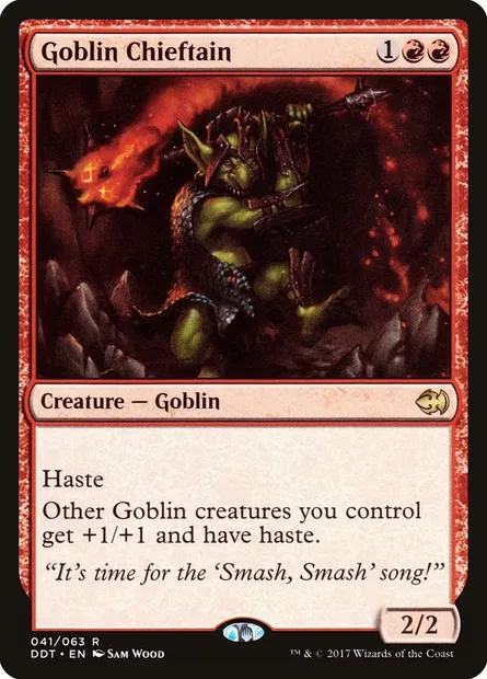 Goblin Chieftain, Magic card DDT 41 — Duel Decks: Merfolk vs. Goblins set