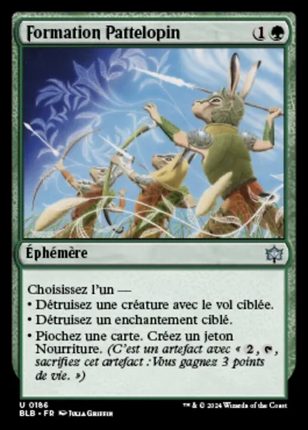 Formation Pattelopin, carte Magic BLB 186 — extension Bloomburrow