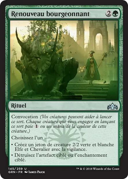 Renouveau bourgeonnant, carte Magic GRN 145 — extension Les Guildes de Ravnica