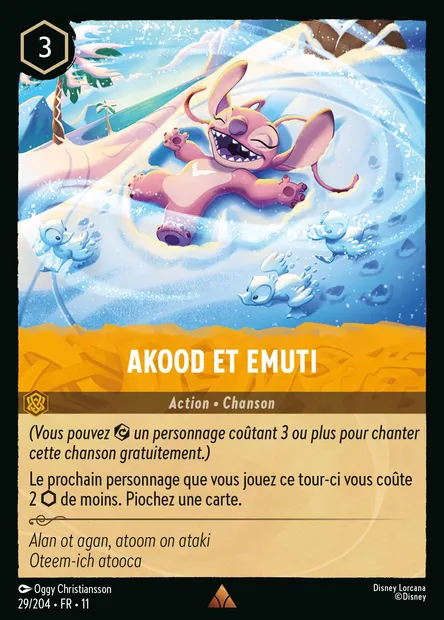 Akood et Emuti, carte Disney Lorcana CH11-029 — extension Givresort