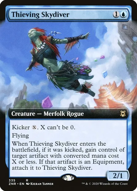 Thieving Skydiver, Magic card ZNR 335 — Zendikar Rising set