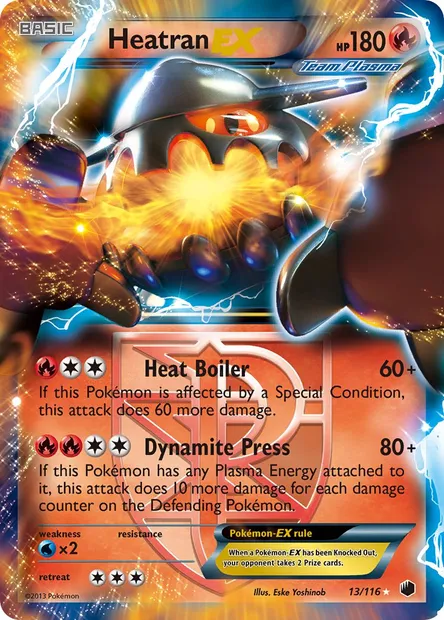 Heatran-EX, Pokémon card PLF 13 — Plasma Freeze set