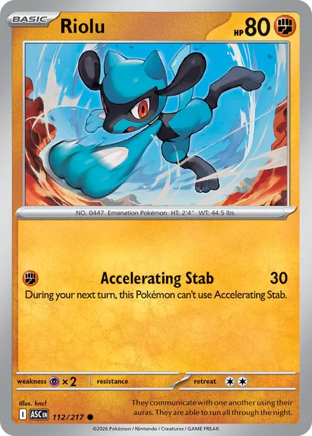 Riolu, Pokémon card ASC 112 — Ascended Heroes set
