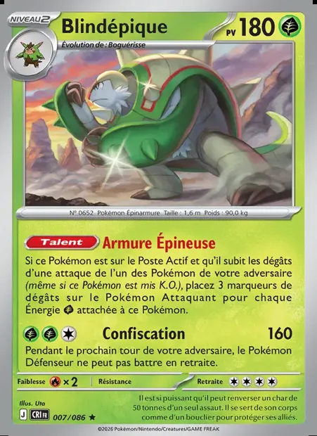 Blindépique, carte Pokémon CRI 007 — extension Chaos Ascendant