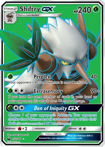 Shiftry GX, Pokémon card CES 152 — Celestial Storm set
