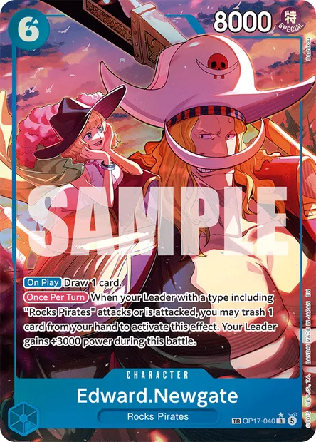 Edward Newgate, carte One Piece OP17-040 — extension LES GUERRIERS LES PLUS PUISSANTS AU MONDE