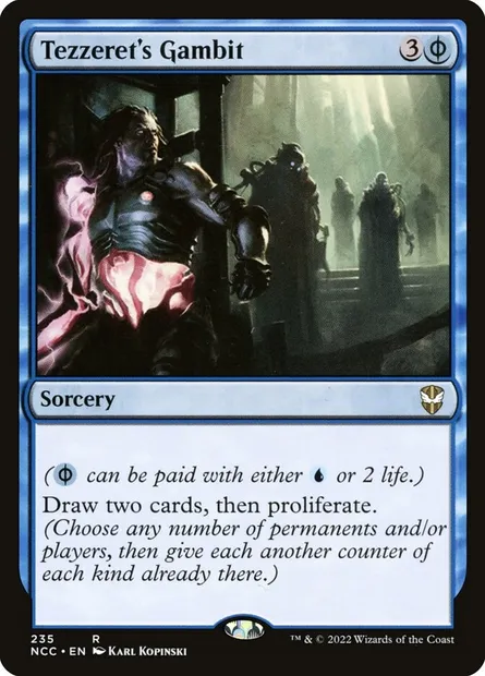 Tezzeret's Gambit, Magic card NCC 235 — New Capenna Commander set