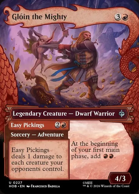 Glóin the Mighty // Easy Pickings, Magic card HOB 227 — The Hobbit set