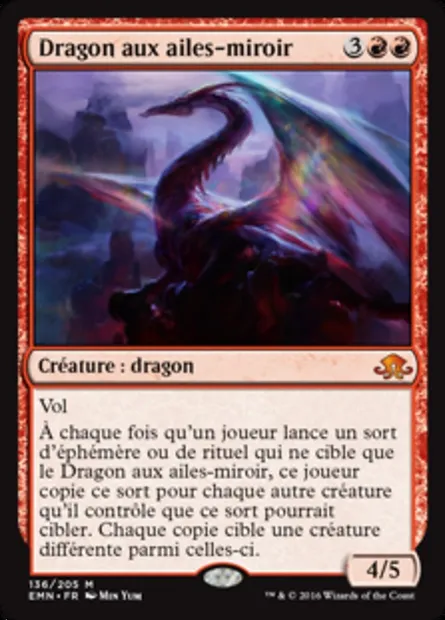 Dragon aux ailes-miroir, carte Magic EMN 136 — extension La lune hermétique