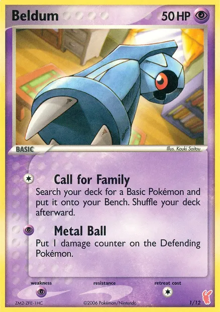 Beldum, Pokémon card TK2P 001 — EX Trainer Kit 2 (Plusle) set